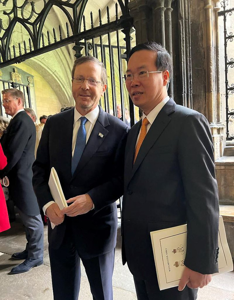 Chủ tịch nước Võ Văn Thưởng gặp Tổng thống Israel Isaac Herzog.