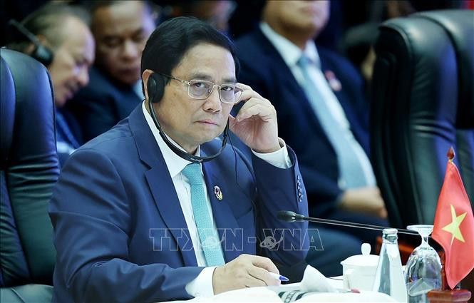 Thủ tướng Phạm Minh Chính phát biểu tại Hội nghị cấp cao ASEAN-Ấn Độ lần thứ 21.