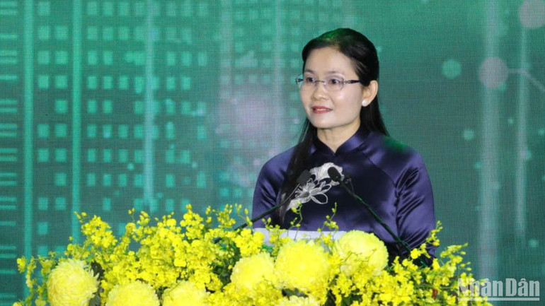 Bí thư Tỉnh ủy Bình Phước Tôn Ngọc Hạnh phát biểu tại Hội nghị công bố Quy hoạch tỉnh thời kỳ 2021-2030, tầm nhìn đến năm 2050.