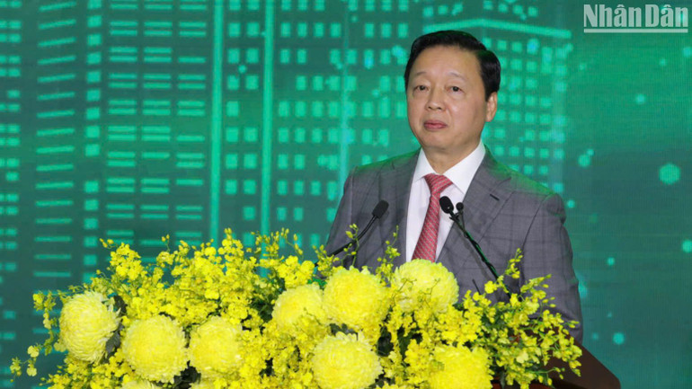 Phó Thủ tướng Chính phủ Trần Hồng Hà phát biểu tại Hội nghị công bố Quy hoạch tỉnh thời kỳ 2021 -2030, tầm nhìn đến năm 2050.