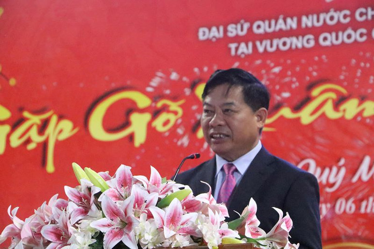 Đại sứ Nguyễn Huy Tăng phát biểu tại sự kiện. (Ảnh: Nguyễn Hiệp)