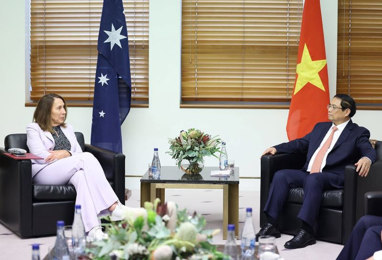 Thủ tướng Phạm Minh Chính và Chủ tịch Thượng viện Australia Sue Lines. Thủ tướng Phạm Minh Chính và Chủ tịch Thượng viện Australia Sue Lines.