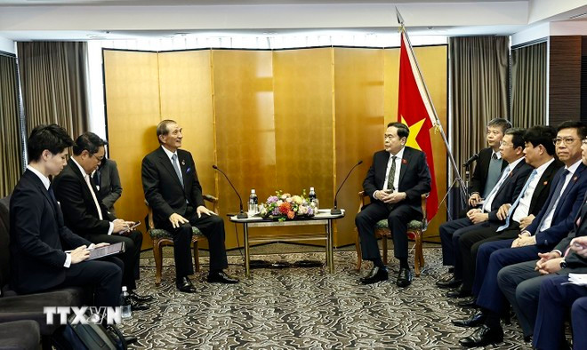 Chủ tịch Quốc hội Trần Thanh Mẫn tiếp Chủ tịch Hội đồng quản trị Tập đoàn Tokyu.