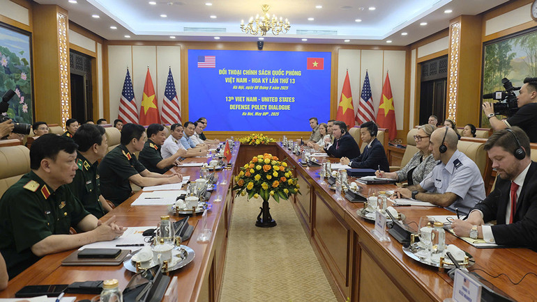 Quang cảnh Đối thoại Chính sách quốc phòng Việt Nam-Hoa Kỳ lần thứ 13. (Ảnh: NINH CƠ) Quang cảnh Đối thoại Chính sách quốc phòng Việt Nam-Hoa Kỳ lần thứ 13. (Ảnh: NINH CƠ)