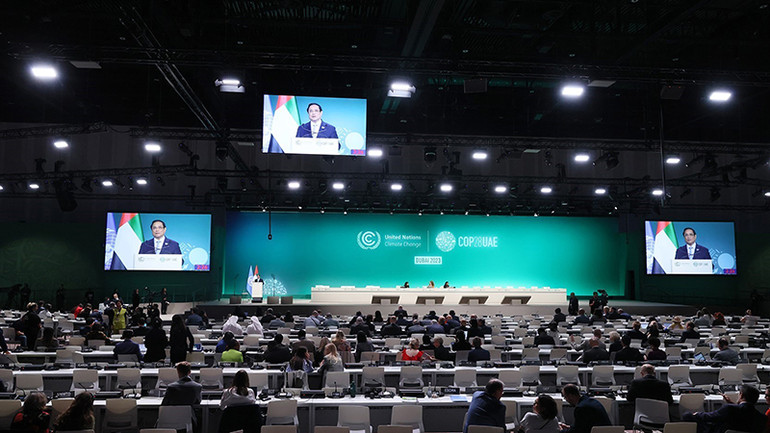 Thủ tướng Phạm Minh Chính dự Lễ khai mạc Hội nghị thượng đỉnh Hành động khí hậu thế giới trong khuôn khổ COP28. Ảnh: TTXVN