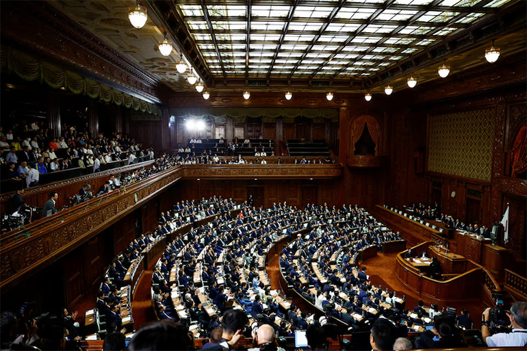 Phiên họp toàn thể của Hạ viện Nhật Bản, ngày 1/10/2024. (Ảnh: Reuters)