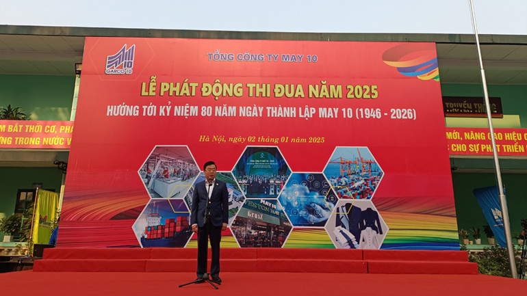 Chủ tịch Hội đồng quản trị Tập đoàn Dệt may Việt Nam Lê Tiến Trường phát biểu ý kiến tại buổi lễ. Chủ tịch Hội đồng quản trị Tập đoàn Dệt may Việt Nam Lê Tiến Trường phát biểu ý kiến tại buổi lễ.