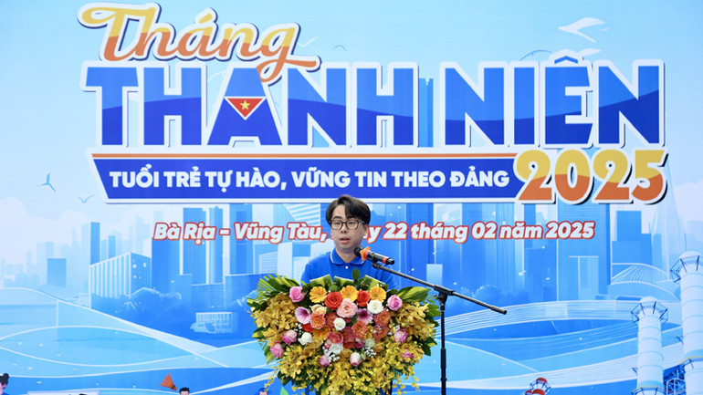 Bí thư Đoàn Thanh niên Petrovietnam Phạm Đăng An phát động Tháng thanh niên 2025.