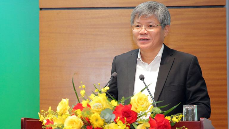 Chủ tịch Hội đồng quản trị VRG Trần Công Kha phát biểu tại lễ ký thỏa thuận hợp tác.