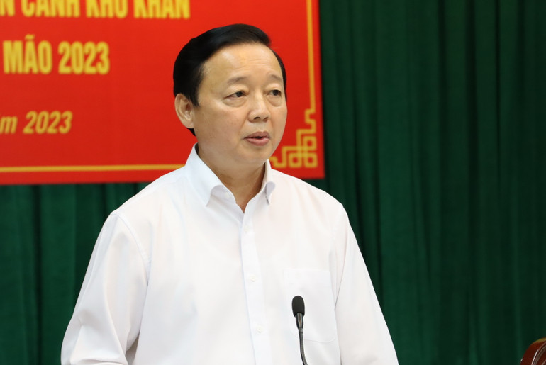 Phó Thủ tướng Trần Hồng Hà phát biểu tại buổi thăm, tặng quà Tết.