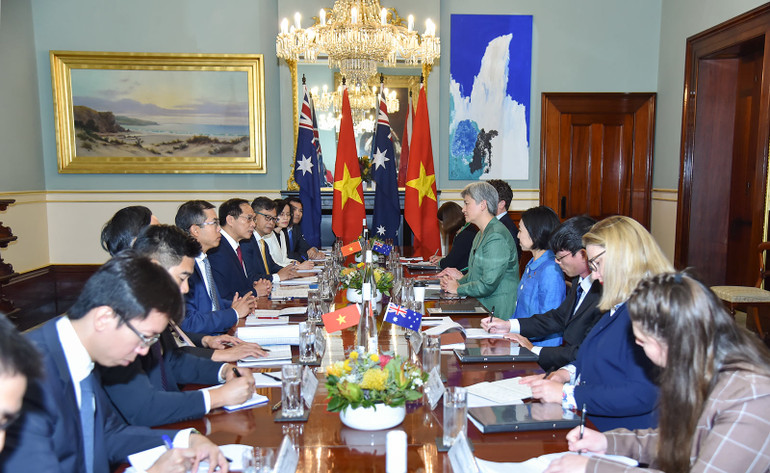 Quang cảnh Hội nghị Bộ trưởng Ngoại giao Việt Nam-Australia lần thứ 6 (FMM-6). (Ảnh: Bộ Ngoại giao Việt Nam)