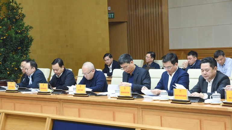 Lãnh đạo các bộ, ngành Trung ương là thành viên Ban Chỉ đạo tại phiên họp. (Ảnh: TRẦN HẢI)