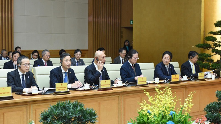 Lãnh đạo các tập đoàn, doanh nghiệp hàng đầu Nhật Bản tham dự Toạ đàm (Ảnh: TRẦN HẢI).