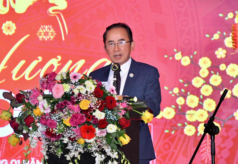 Lãnh đạo Hội Người Việt Nam tại Ba Lan phát biểu tại Chương trình (Ảnh: THANH GIANG).