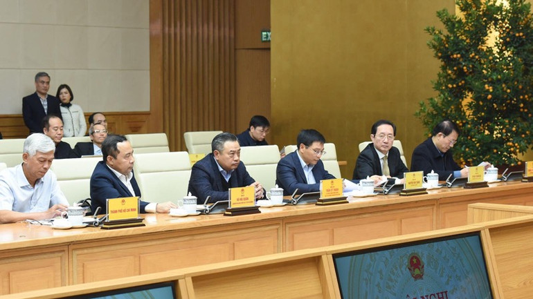 Lãnh đạo các bộ, ngành, địa phương tham dự Hội nghị. (Ảnh: TRẦN HẢI)