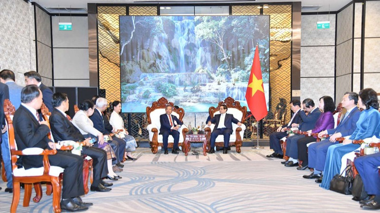 Quang cảnh buổi tiếp. (Ảnh: THANH GIANG) Quang cảnh buổi tiếp. (Ảnh: THANH GIANG)