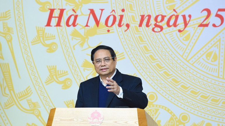 Thủ tướng Phạm Minh Chính phát biểu ý kiến tại Phiên họp. (Ảnh: TRẦN HẢI)