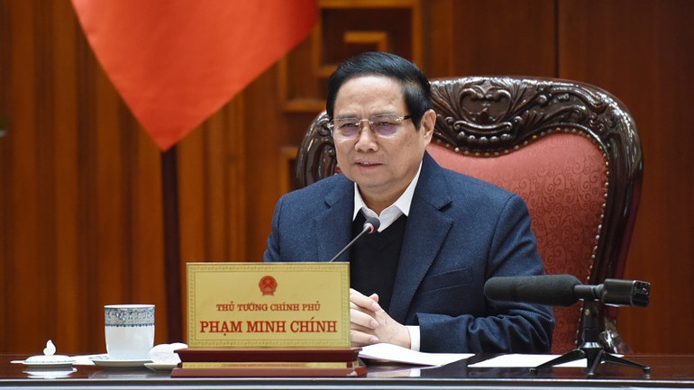 Thủ tướng Phạm Minh Chính phát biểu ý kiến tại phiên họp thứ 11 Ban Chỉ đạo. (Ảnh: TRẦN HẢI)