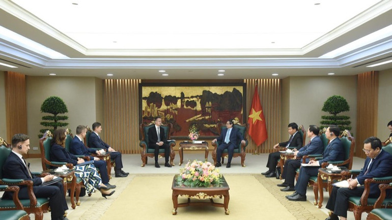 Quang cảnh buổi tiếp. (Ảnh: TRẦN HẢI)