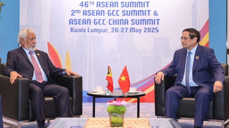 Thủ tướng Phạm Minh Chính khẳng định, Việt Nam luôn sẵn sàng chia sẻ kinh nghiệm về phát triển kinh tế-xã hội với Timor-Leste. (Ảnh: VGP/Nhật Bắc) Thủ tướng Phạm Minh Chính khẳng định, Việt Nam luôn sẵn sàng chia sẻ kinh nghiệm về phát triển kinh tế-xã hội với Timor-Leste. (Ảnh: VGP/Nhật Bắc)