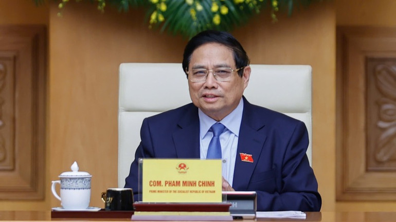 Thủ tướng Phạm Minh Chính điều hành, chỉ đạo phiên họp lần thứ 17 Ban Chỉ đạo. (Ảnh: TRẦN HẢI) Thủ tướng Phạm Minh Chính điều hành, chỉ đạo phiên họp lần thứ 17 Ban Chỉ đạo. (Ảnh: TRẦN HẢI)