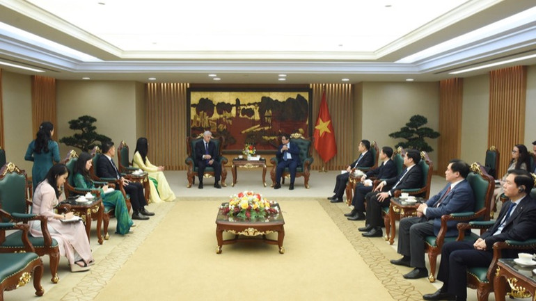 Quang cảnh buổi tiếp. (Ảnh: TRẦN HẢI) Quang cảnh buổi tiếp. (Ảnh: TRẦN HẢI)