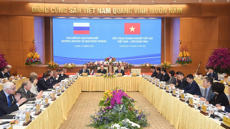 Quang cảnh Đối thoại doanh nghiệp cấp cao Việt Nam-Liên bang Nga. (Ảnh: TRẦN HẢI)