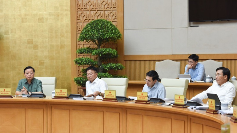 Các thành viên Chính phủ tham dự phiên họp. (Ảnh: Trần Hải)