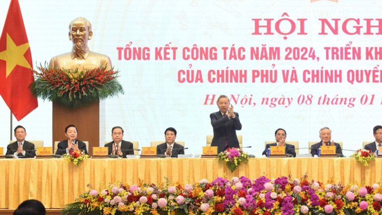 Tổng Bí thư Tô Lâm dự và chỉ đạo Hội nghị. (Ảnh: TRẦN HẢI)