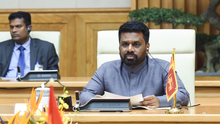 Tổng thống Sri Lanka Anura Kumara Dissanayaka phát biểu ý kiến. (Ảnh: TRẦN HẢI) Tổng thống Sri Lanka Anura Kumara Dissanayaka phát biểu ý kiến. (Ảnh: TRẦN HẢI)