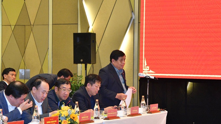 Bộ trưởng Kế hoạch và Đầu tư Nguyễn Chí Dũng phát biểu ý kiến tại cuộc làm việc. (Ảnh: THANH GIANG)