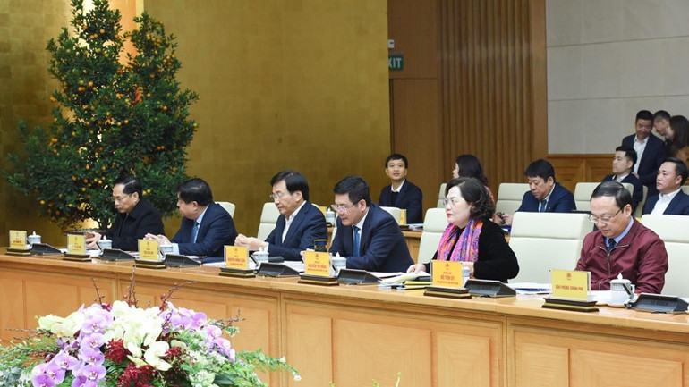 Đại diện lãnh đạo các bộ, ngành Trung ương tham dự Hội nghị. (Ảnh: TRẦN HẢI)