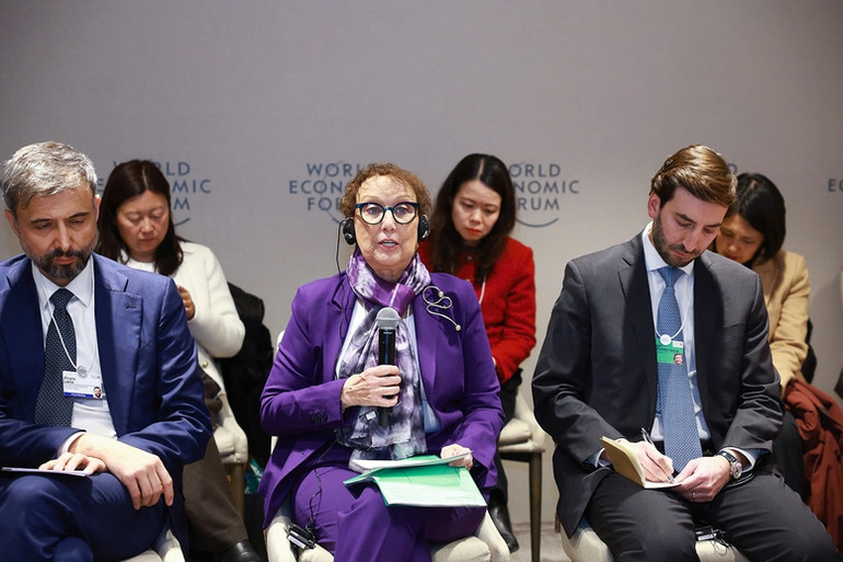 Tổng Thư ký UNCTAD Rebeca Grynspan phát biểu dẫn đề. (Ảnh: TTXVN)