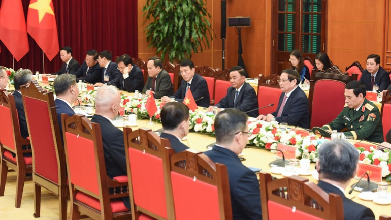 Thủ tướng Chính phủ Phạm Minh Chính hội kiến Tổng Bí thư, Chủ tịch Trung quốc Tập Cận Bình. (Ảnh: TRẦN HẢI) Thủ tướng Chính phủ Phạm Minh Chính hội kiến Tổng Bí thư, Chủ tịch Trung quốc Tập Cận Bình. (Ảnh: TRẦN HẢI)