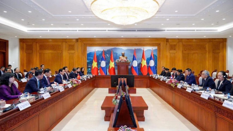 Quang cảnh buổi hội kiến. (Ảnh: THANH GIANG)