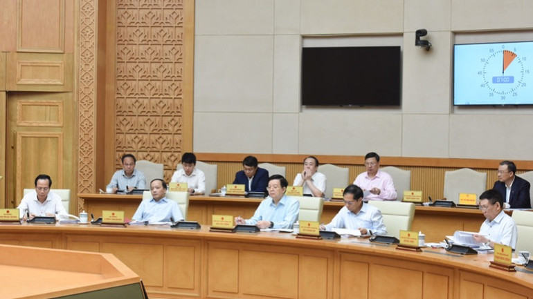 Các thành viên Chính phủ tham dự phiên họp. (Ảnh: TRẦN HẢI) Các thành viên Chính phủ tham dự phiên họp. (Ảnh: TRẦN HẢI)