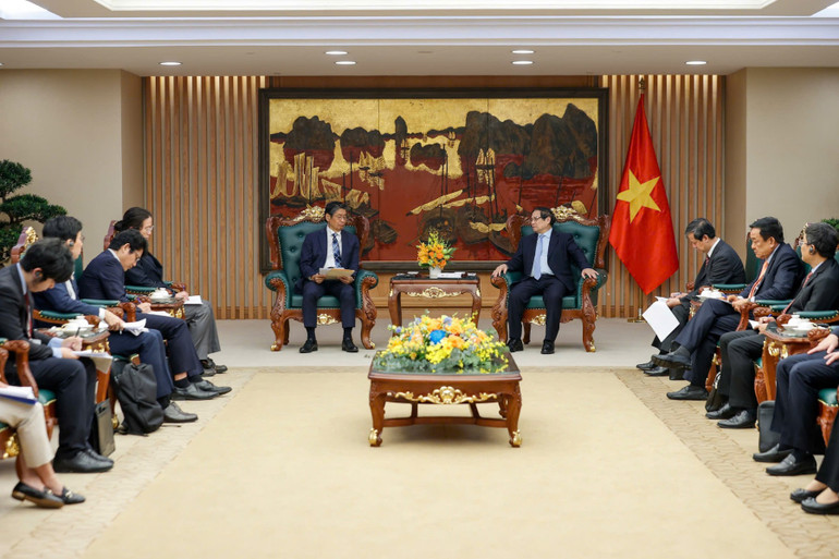 Quang cảnh buổi tiếp. (Ảnh: TRẦN HẢI)