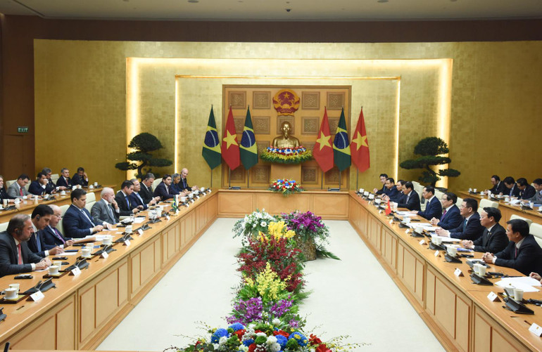 Quang cảnh buổi hội kiến. (Ảnh: TRẦN HẢI)