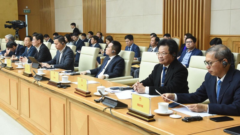 Đại diện lãnh đạo các tập đoàn, tổng công ty, doanh nghiệp lớn của Việt Nam tham dự Tọa đàm (Ảnh: TRẦN HẢI). Đại diện lãnh đạo các tập đoàn, tổng công ty, doanh nghiệp lớn của Việt Nam tham dự Tọa đàm (Ảnh: TRẦN HẢI).