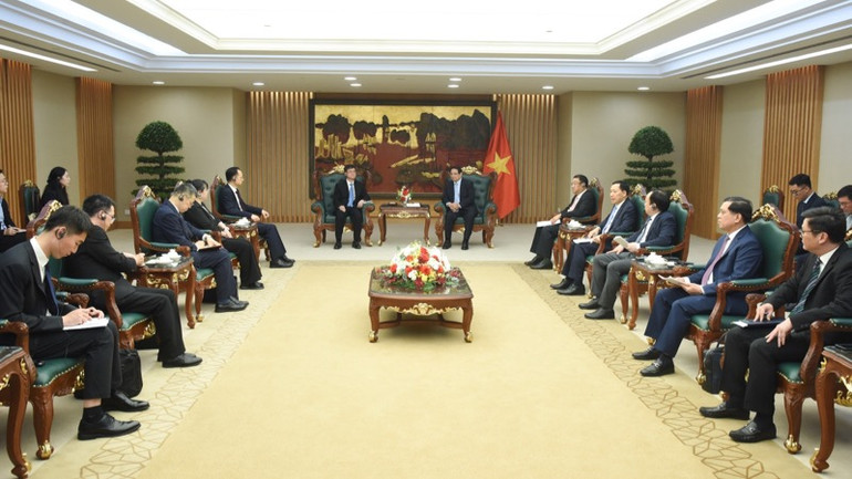 Quang cảnh buổi tiếp. (Ảnh: TRẦN HẢI)