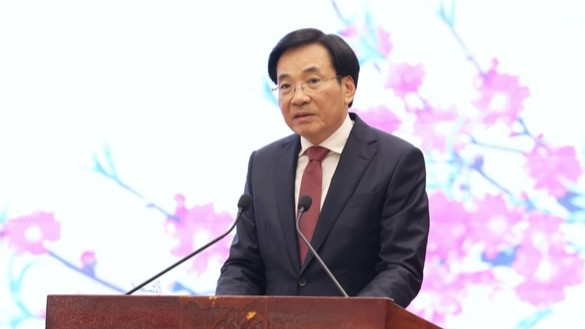 Bộ trưởng, Chủ nhiệm Văn phòng Chính phủ Trần Văn Sơn phát biểu ý kiến tại họp báo (Ảnh: VGP).