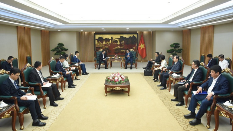 Quang cảnh buổi tiếp. (Ảnh: TRẦN HẢI)