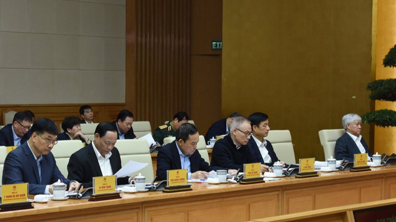 Các đại biểu tham dự cuộc làm việc. (Ảnh: TRẦN HẢI)