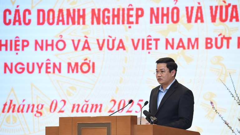 Thứ trưởng Tài chính Nguyễn Đức Tâm phát biểu ý kiến tại Hội nghị (Ảnh: TRẦN HẢI).