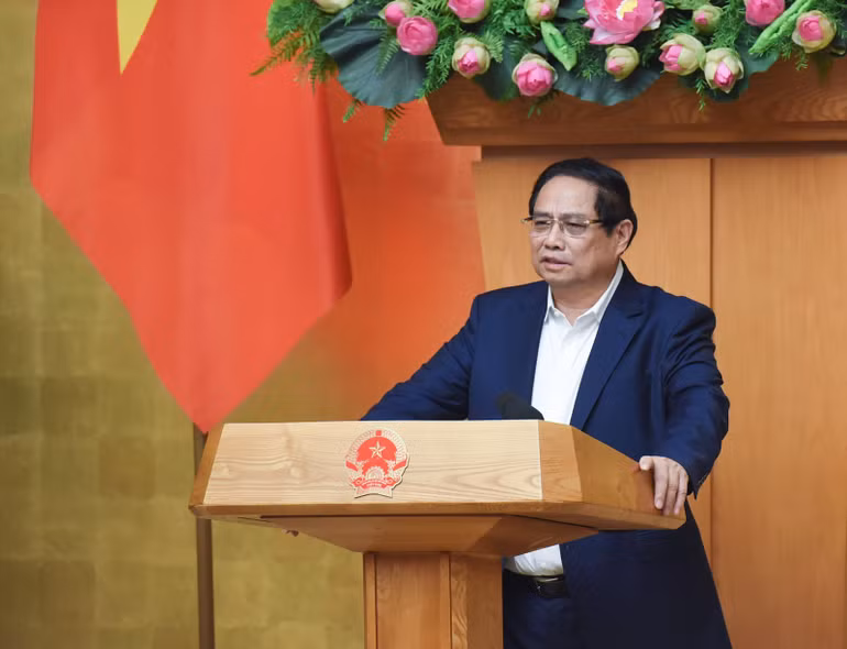 Thủ tướng Phạm Minh Chính phát biểu ý kiến tại phiên họp. (Ảnh: TRẦN HẢI) Thủ tướng Phạm Minh Chính phát biểu ý kiến tại phiên họp. (Ảnh: TRẦN HẢI)