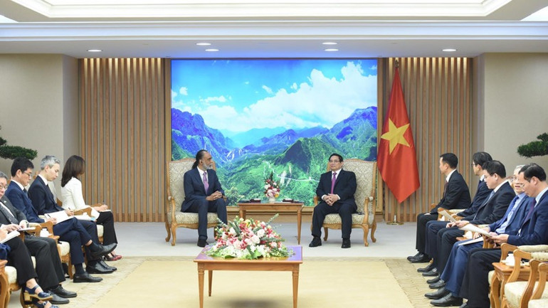 Quang cảnh buổi tiếp. (Ảnh: TRẦN HẢI)