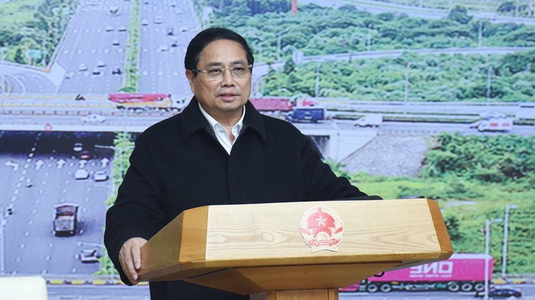 Thủ tướng Phạm Minh Chính phát biểu ý kiến tại Phiên họp thứ 16 của Ban Chỉ đạo. (Ảnh: TRẦN HẢI)