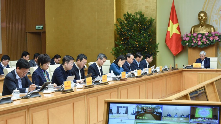 Lãnh đạo các bộ, ngành Trung ương là thành viên Ban Chỉ đạo tham dự Phiên họp (Ảnh: TRẦN HẢI).