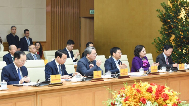 Đại diện lãnh đạo các bộ, ngành tham dự Hội nghị (Ảnh: THANH GIANG).