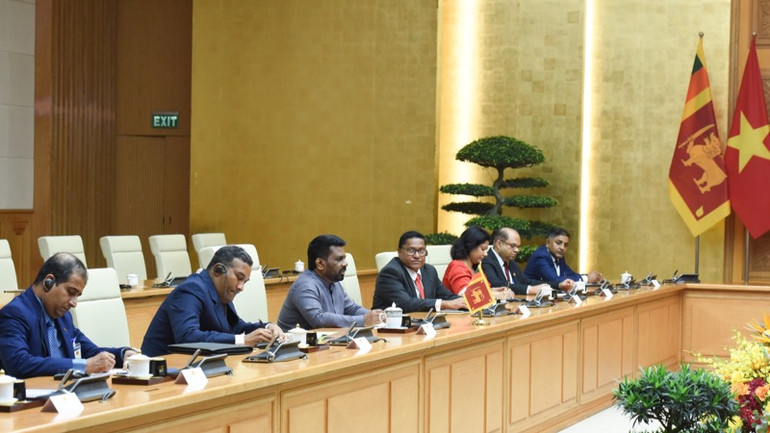 Tổng thống Anura Kumara Dissanayaka và các quan chức Sri Lanka. (Ảnh: TRẦN HẢI) Tổng thống Anura Kumara Dissanayaka và các quan chức Sri Lanka. (Ảnh: TRẦN HẢI)